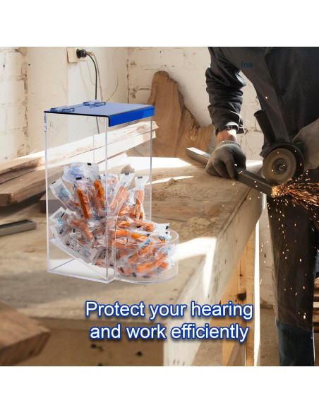 Soporte de Almacenamiento Acrílico IneVibe 26.67cm con Tapa Azul