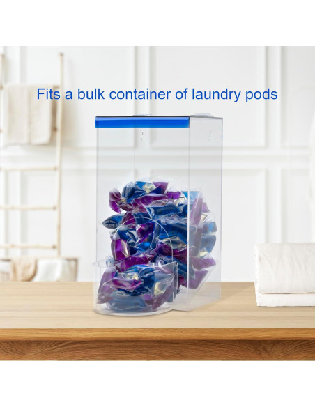 Soporte de Almacenamiento Acrílico IneVibe 26.67cm con Tapa Azul