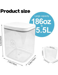 Dispensador de detergente YEXEXINM 5.5L con tapa de un toque 2