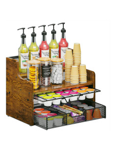 Organizador de café Tiaoheka con cajón y 4 niveles