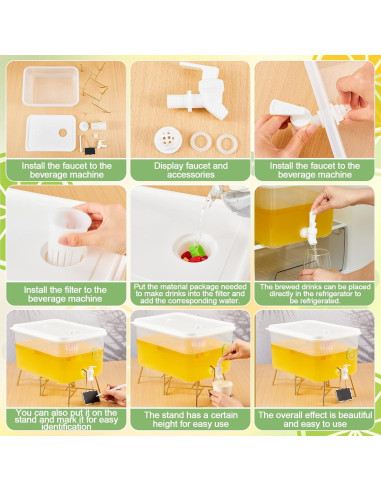 Paquete 2 Dispensadores de Bebidas 13L Sunnychicc con 60 Vasos