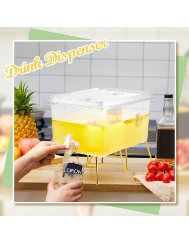 Paquete 2 Dispensadores de Bebidas 13L Sunnychicc con 60 Vasos