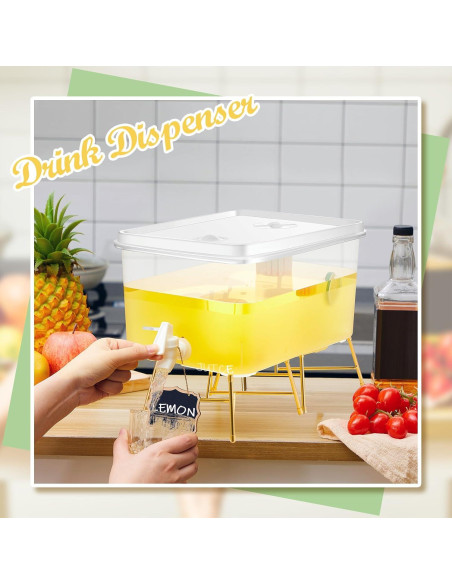 Paquete 2 Dispensadores de Bebidas 13L Sunnychicc con 60 Vasos