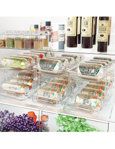 Organizador de Bebidas para Refrigerador Jsyrjing 2 Paquete Ajustable 2