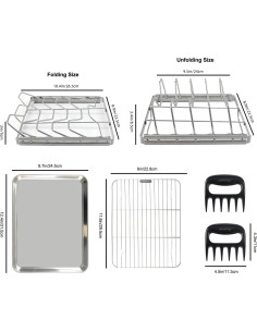 Soporte Plegable para Costillas Yangjiang 10" Acero Inoxidable 2