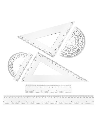 Conjunto de Reglas de Plástico Thinp 6 Piezas 30cm 15cm