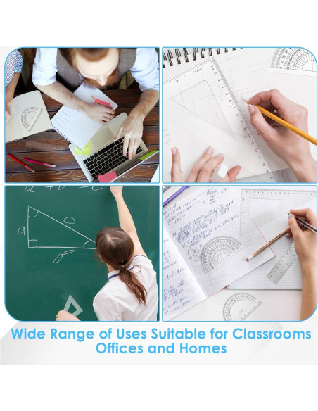 Conjunto de Reglas de Plástico Thinp 6 Piezas 30cm 15cm