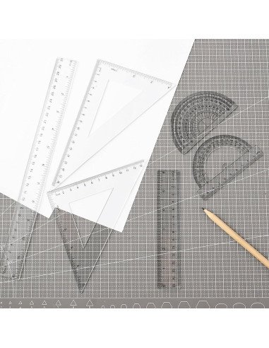 Conjunto de Reglas de Plástico Thinp 6 Piezas 30cm 15cm