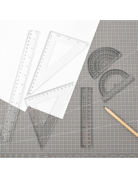 Conjunto de Reglas de Plástico Thinp 6 Piezas 30cm 15cm