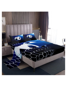 Juego de Sábanas Completo Feelyou 3D Fútbol Microfibra