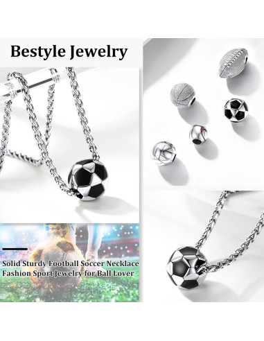 Collar de Acero Inoxidable para Hombre Bestyle - Balón de Fútbol