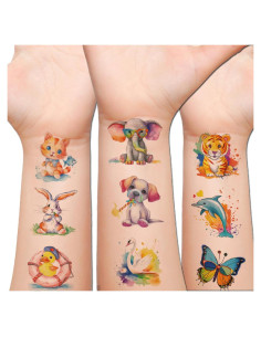 Tatuajes Temporales Acuarelados para Niños Hohamn - 10 Hojas