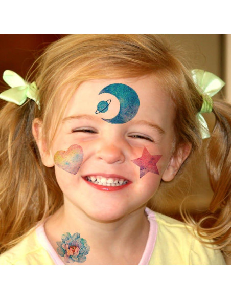 Tatuajes Temporales Brillantes Hohamn - 12 Hojas Mariposa Luna