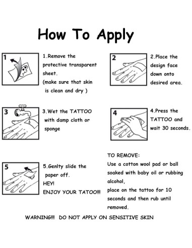 Tatuajes Temporales Brillantes Hohamn - 12 Hojas Mariposa Luna