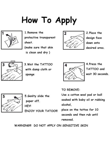 Tatuajes Temporales Brillantes Hohamn - 12 Hojas Mariposa Luna