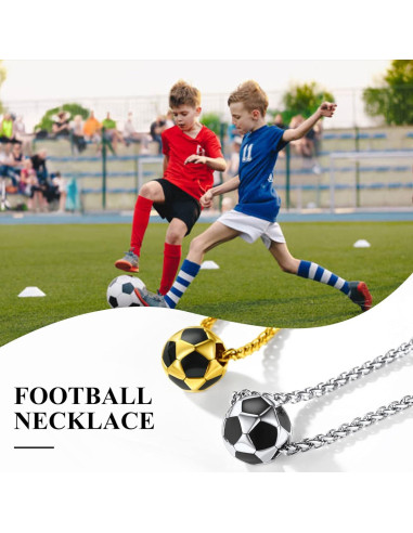 Collar de Acero Inoxidable para Hombre Bestyle - Balón de Fútbol