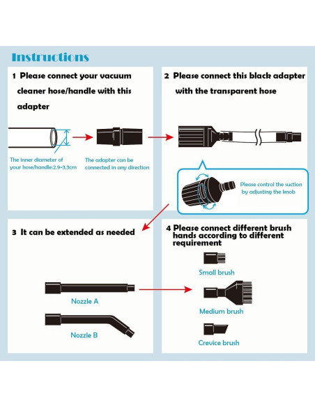 Kit de Limpieza Micro EZ SPARES 7 Piezas para Aspiradora Kit de Limpieza Micro EZ SPARES 7 Piezas para Aspiradora