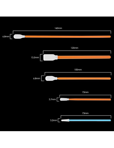 Kit de Bastones de Limpieza AAwipes FA501 - 100 Hisopos Sin Pelusa