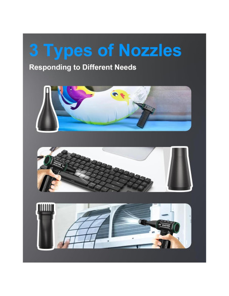 Soplador de Aire Comprimido EOUMJE W08 Verde 150,000RPM