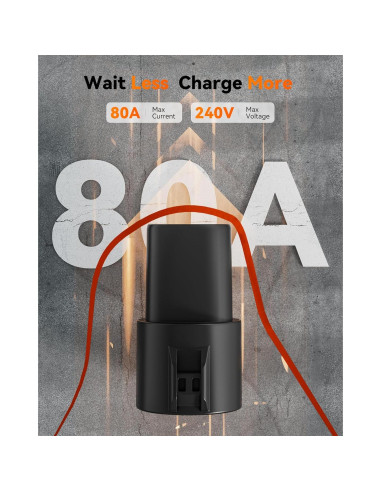 Adaptador Cargador J1772 a Tesla WOLFBOX 80A 240V Portátil