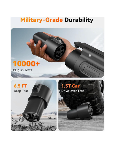 Adaptador Cargador J1772 a Tesla WOLFBOX 80A 240V Portátil