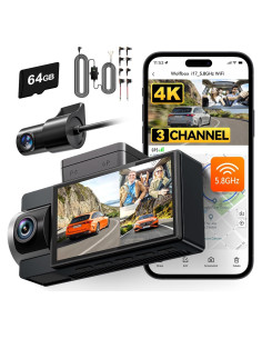 Cámara de Salpicadero 4K WOLFBOX i17 + Kit de Cableado Duro