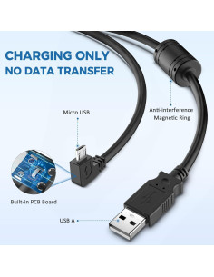 Cable de Alimentación Micro USB 1.83m para Dash Cam YQMAJIM 2