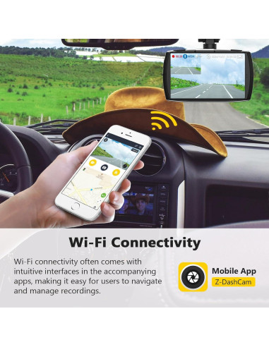 Cámara de tablero Z-Edge T4 Dual 4K 2K+1080P WiFi