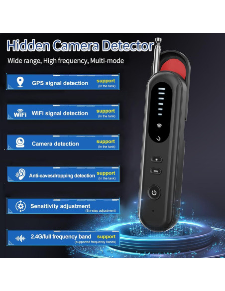 Detector de Cámaras Ocultas OneBird T01 - Detección 1MHz a 6.5GHz