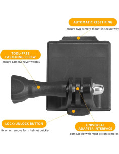 Soporte para casco GoPro BOOIU NVG ajustable para cámaras de acción 2