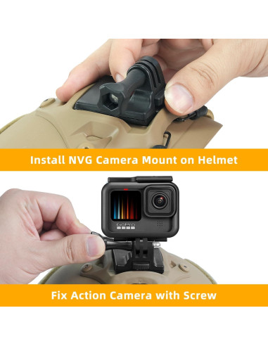 Soporte para casco GoPro BOOIU NVG ajustable para cámaras de acción