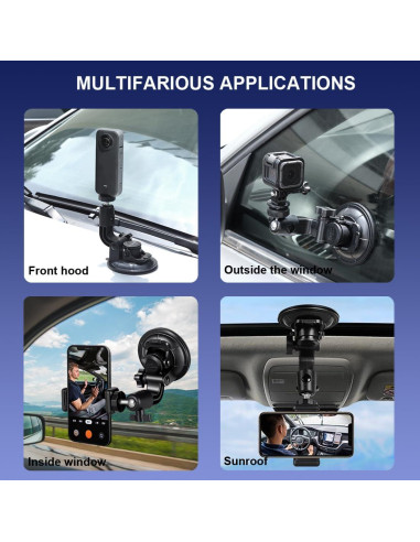 Soporte de Ventosa para Coche JOLOESLOS con Adaptador y Clip