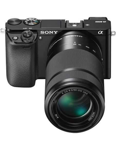 Cámara Digital Sony Alpha a6000 24.3MP Wi-Fi con Lente Zoom 18-55mm y 55-210mm (Renovada)