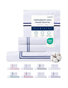 Funda de Edredón Ella Jayne King 100% Algodón Percale Marino 2