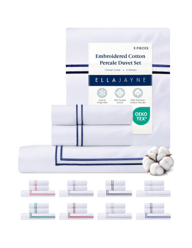 Funda de Edredón Ella Jayne King 100% Algodón Percale Marino