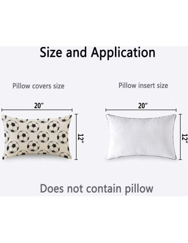 Funda de Almohada Rectangular TKS MITLAN 30x50 cm Patrón Fútbol