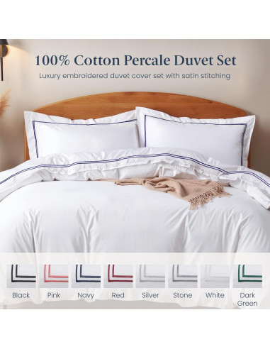 Funda de Edredón Ella Jayne King 100% Algodón Percale Marino