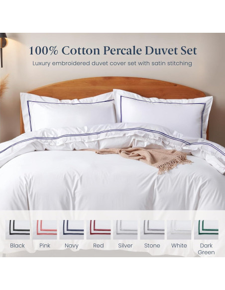 Funda de Edredón Ella Jayne King 100% Algodón Percale Marino