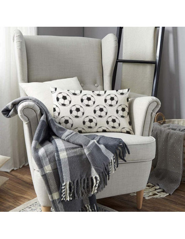 Funda de Almohada Rectangular TKS MITLAN 30x50 cm Patrón Fútbol