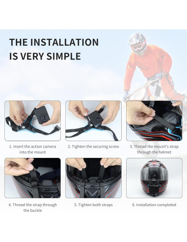 Soporte de Barbilla para Casco Moto GoPro Hero 13/12/11/10/9/8/7