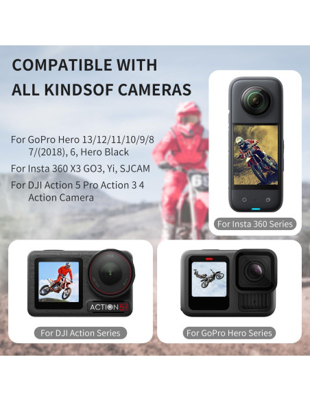 Soporte de Barbilla para Casco Moto GoPro Hero 13/12/11/10/9/8/7