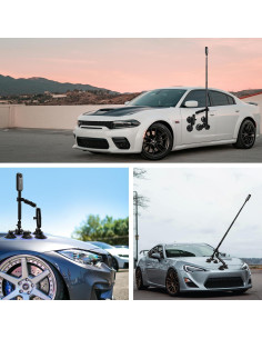 Kit de Montaje para Coche 8 en 1 HAFOKO con Ventosas y Palo de Selfie 2