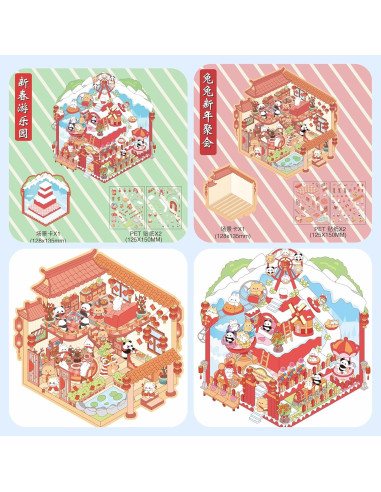 Kit de Pegatinas DIY 3D Genérico - 6 Temas Creativos