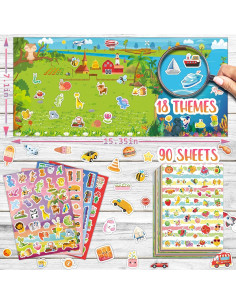 3000+ Pegatinas Lindas para Niños HomSeon - Animales, Coches, Comida 2