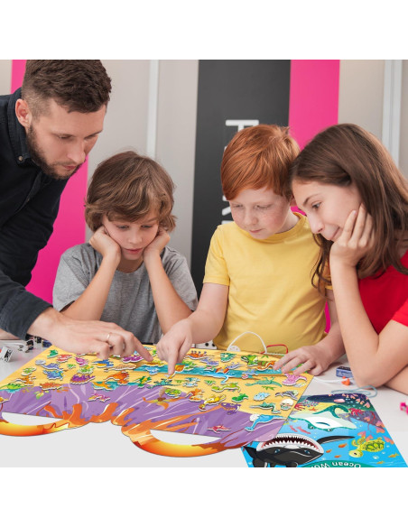 Paquete de 4 Libros de Calcomanías 3D Reutilizables Elfew