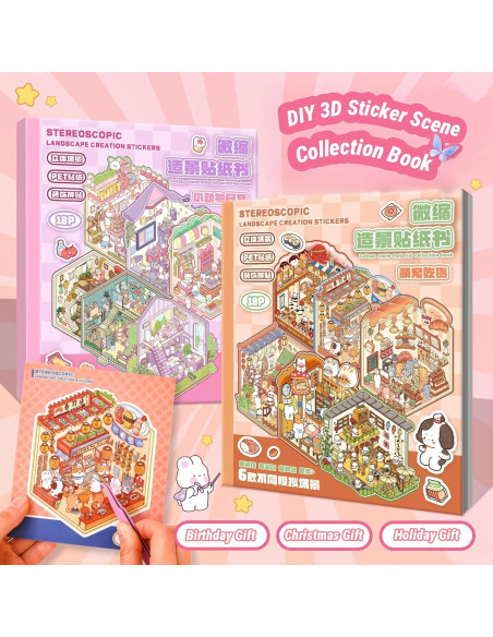 Kit de Stickers 3D Reutilizables DSNJPZX para Adultos y Niños