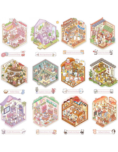 Kit de Stickers 3D Reutilizables DSNJPZX para Adultos y Niños