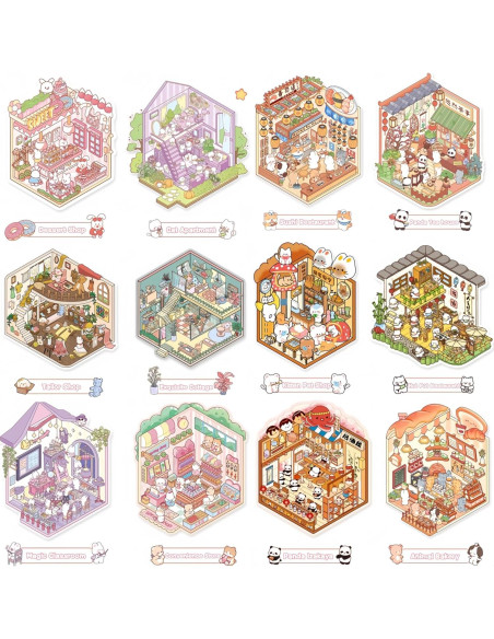 Kit de Stickers 3D Reutilizables DSNJPZX para Adultos y Niños