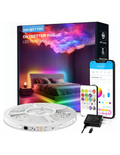 Luces LED de tira inteligente DAYBETTER 5m BGRIC control app