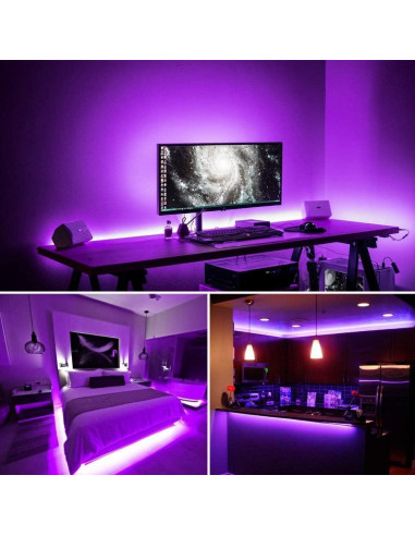 Tira de Luz Negra LED 12V 12m 720 LEDs Flexible YYT